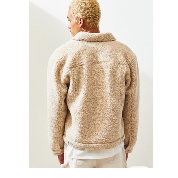 PacSun Sherpa Jacket cream colored - Picture 3 of 11